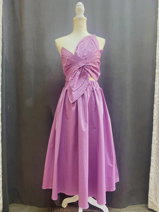 Knotted twist dress - lilac
