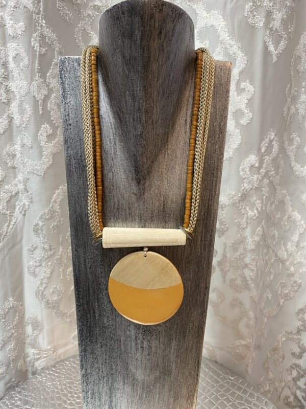 Lucky Charm Wooden Necklace